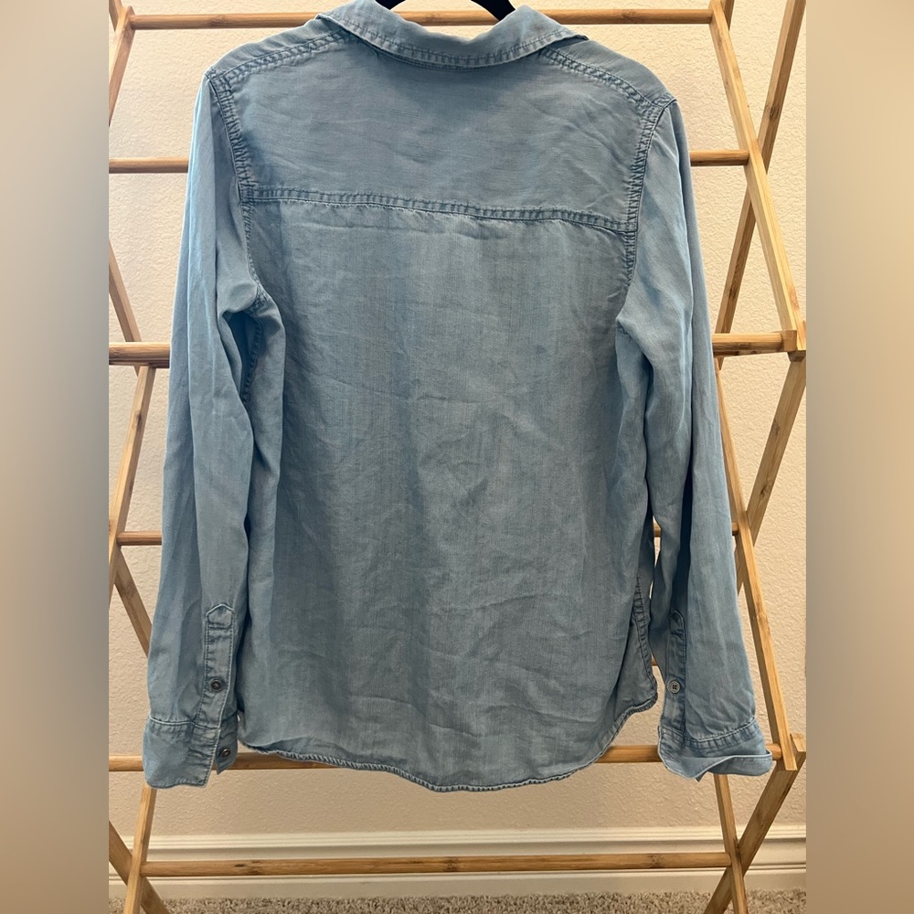 Faux Jean button up